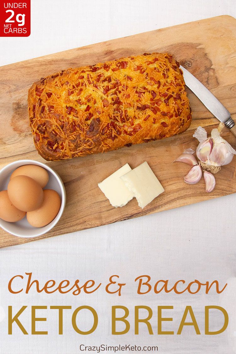 Cheese and Bacon Keto Bread - CrazySimpleKeto.com