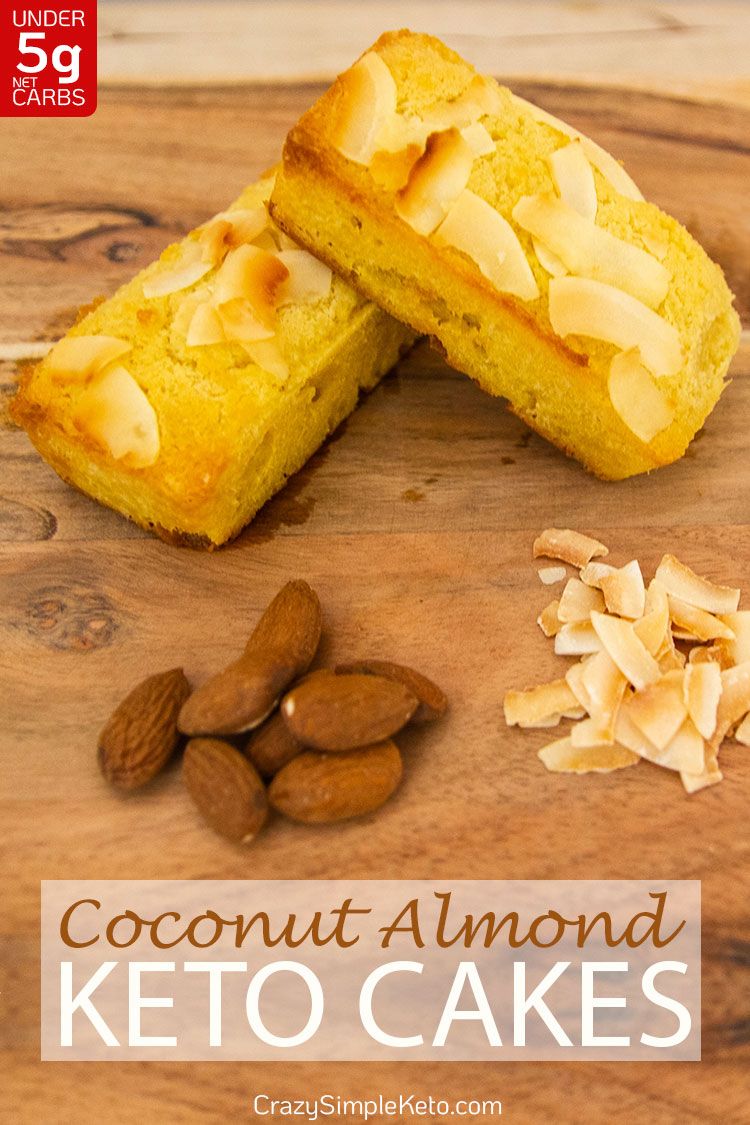 Coconut Almond Keto Cakes - CrazySimpleKeto.com