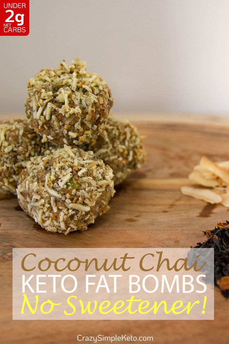 Coconut Chai Keto Fat Bombs with No Sweetener - CrazySimpleKeto.com