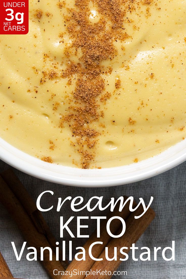 Creamy Keto Vanilla Custard - CrazySimpleKeto.com