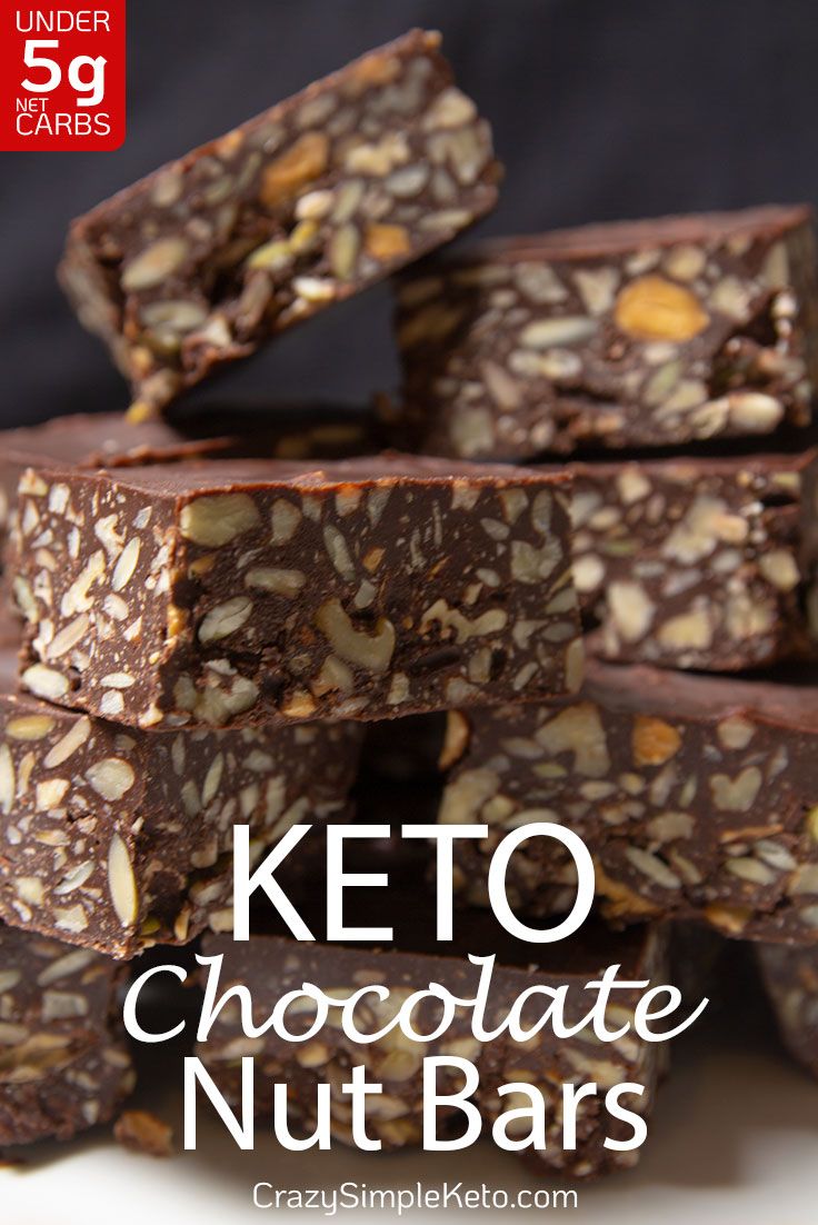 Keto Chocolate Nut Bars - CrazySimpleKeto.com