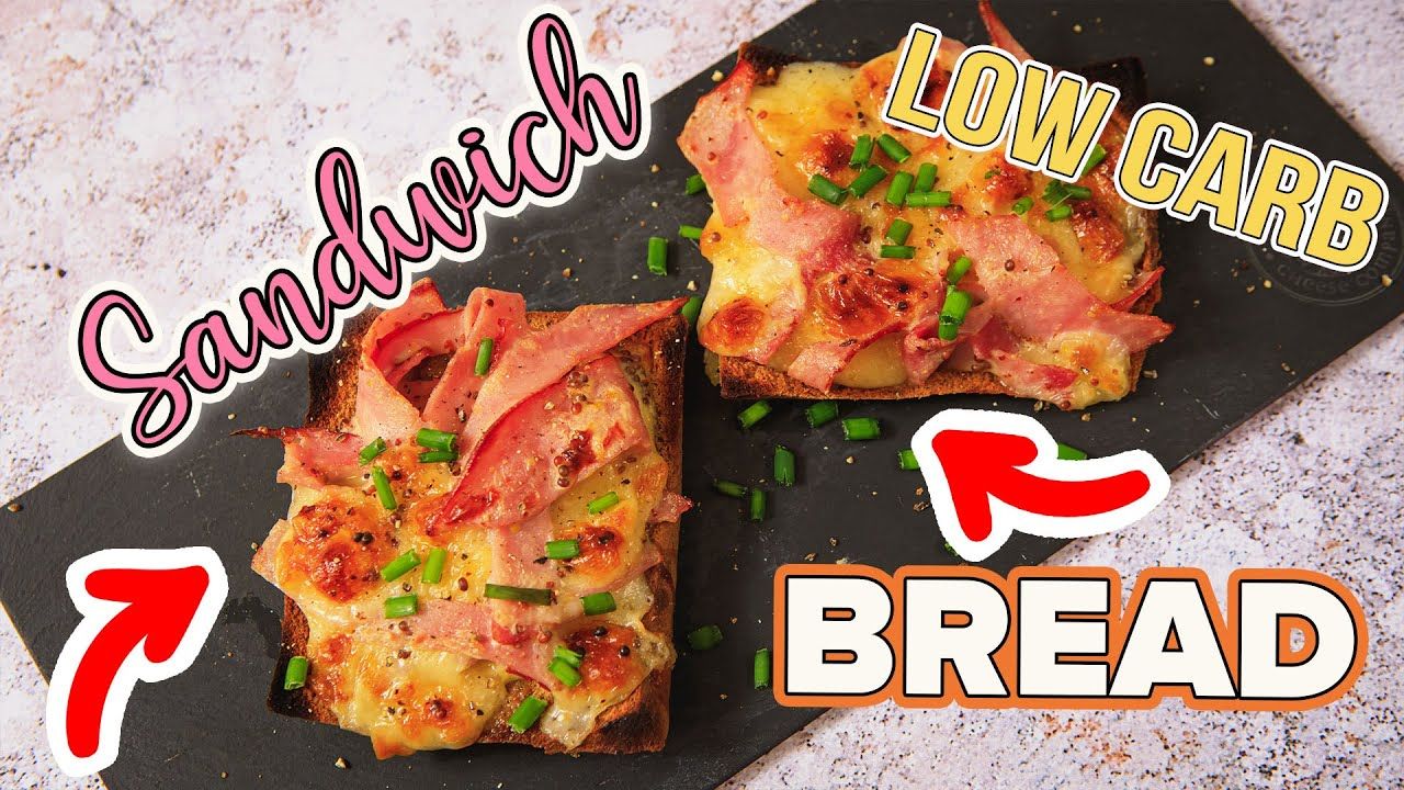 Croque Monsieur KETO Sandwich Recipe ðŸ¥ª Low Carb Ham and Cheese Toastie Bread Rolls