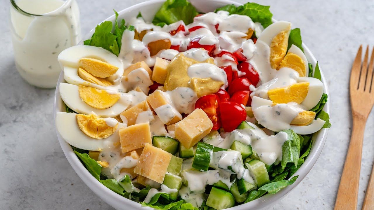 Keto Vegetarian Club Salad Recipe