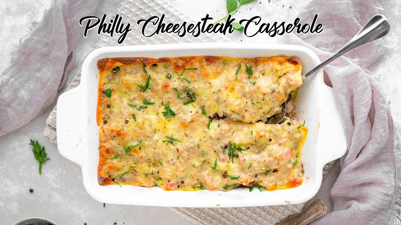 Low Carb Philly Cheesesteak Casserole | Keto Dinner Ideas