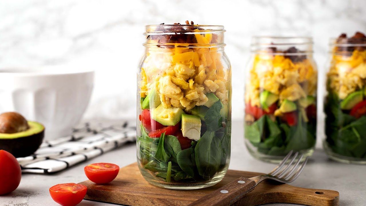 Keto Meal Prep Brunch Jars [Great On-the-go Low Carb Meal]