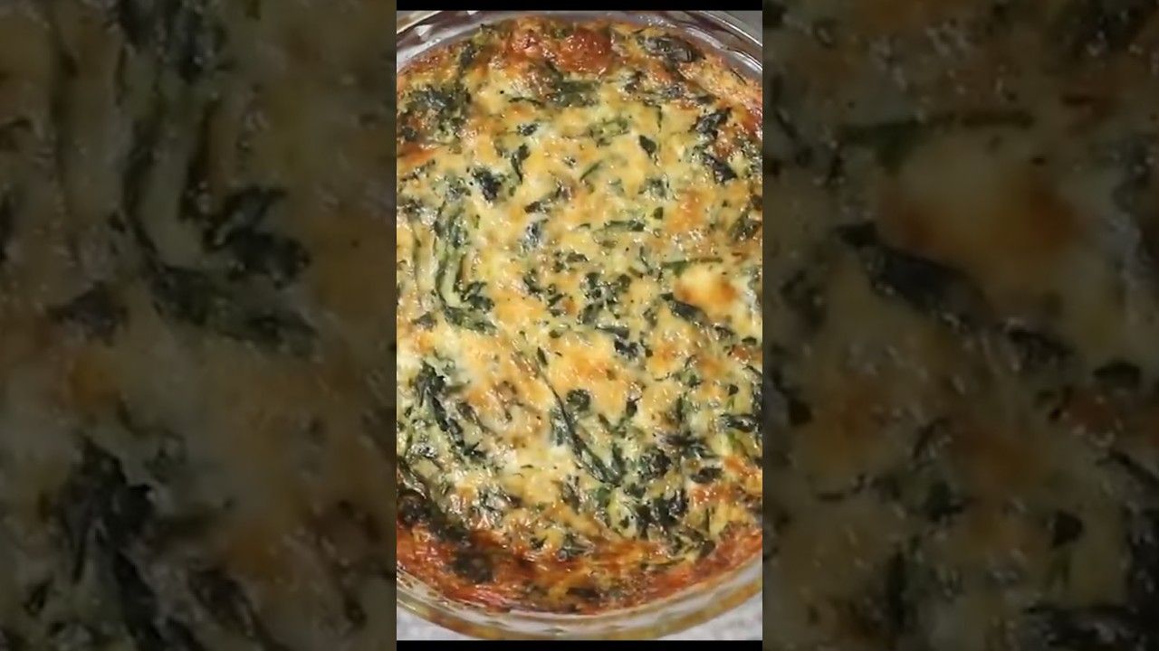 Keto Crustless Spinach Pie – Recipe in the comments!