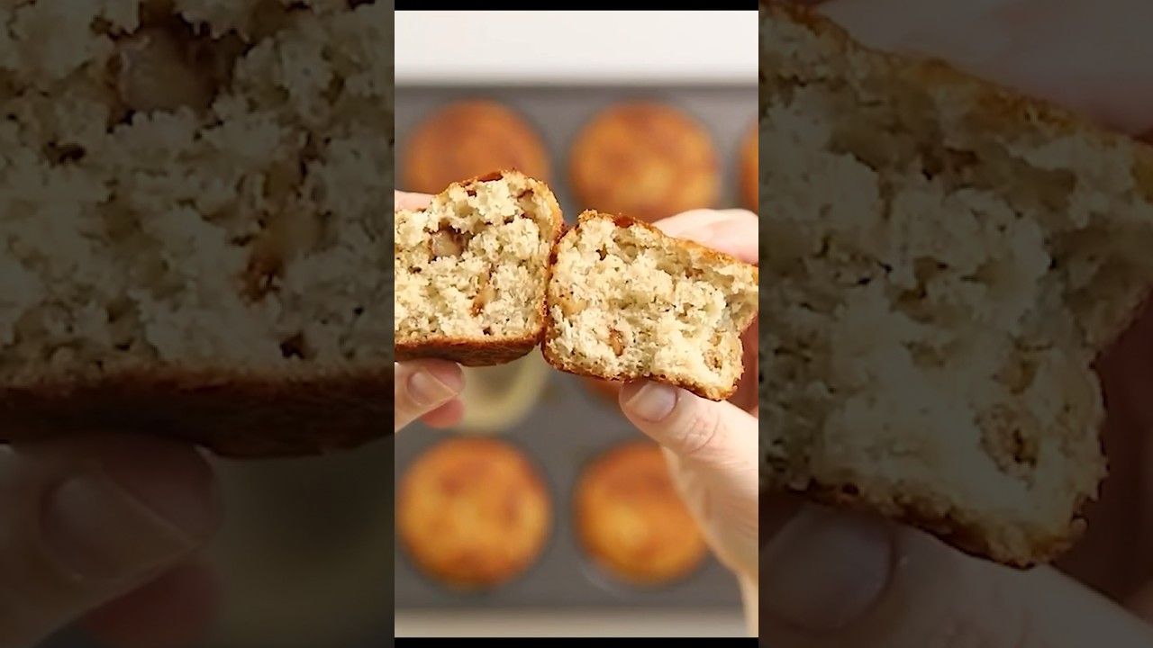Keto Banana Muffins with Nuts – Recipe in the comments!
