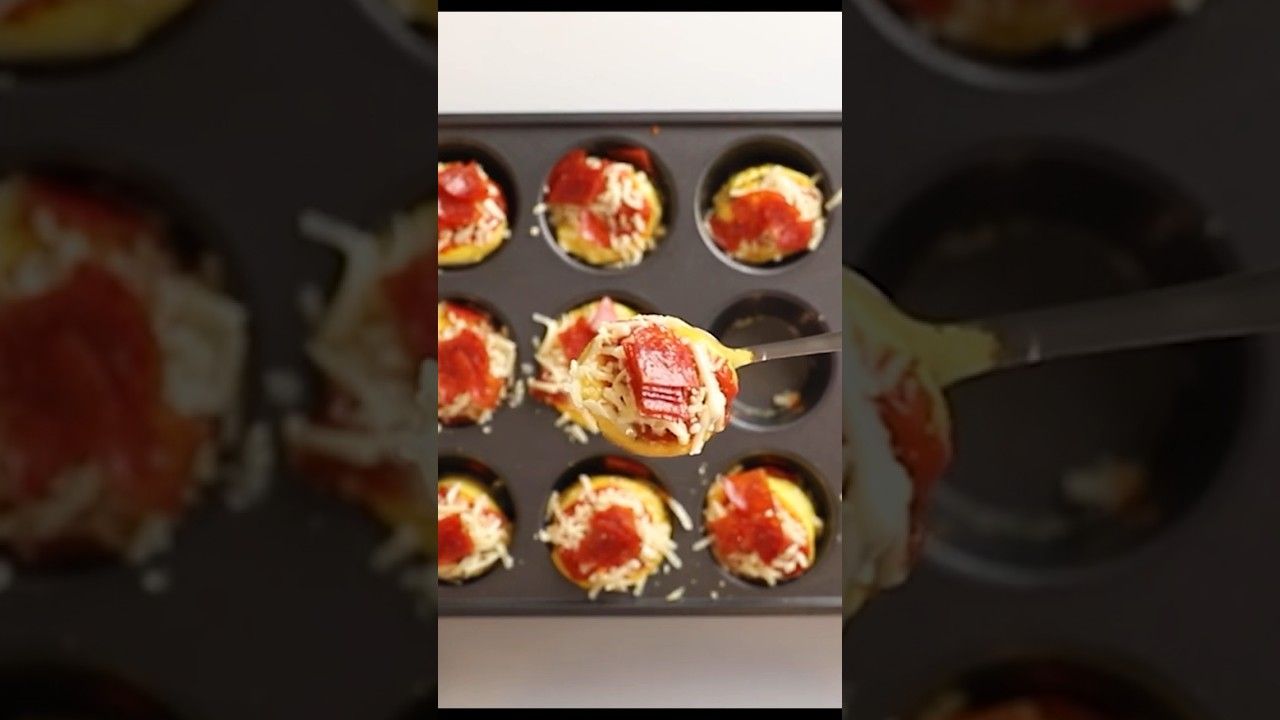 Keto Pizza Egg Bites – Recipe in the comments!