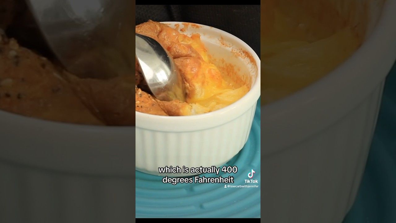 Keto Air Fryer Cheesy Baked Eggs – Recipe in the comments!